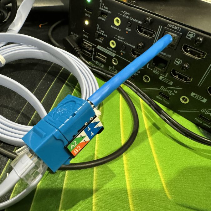 Cisco-Style CAT6 RJ45 to RJ11 Adapter for HDMI 2.1 KVMs