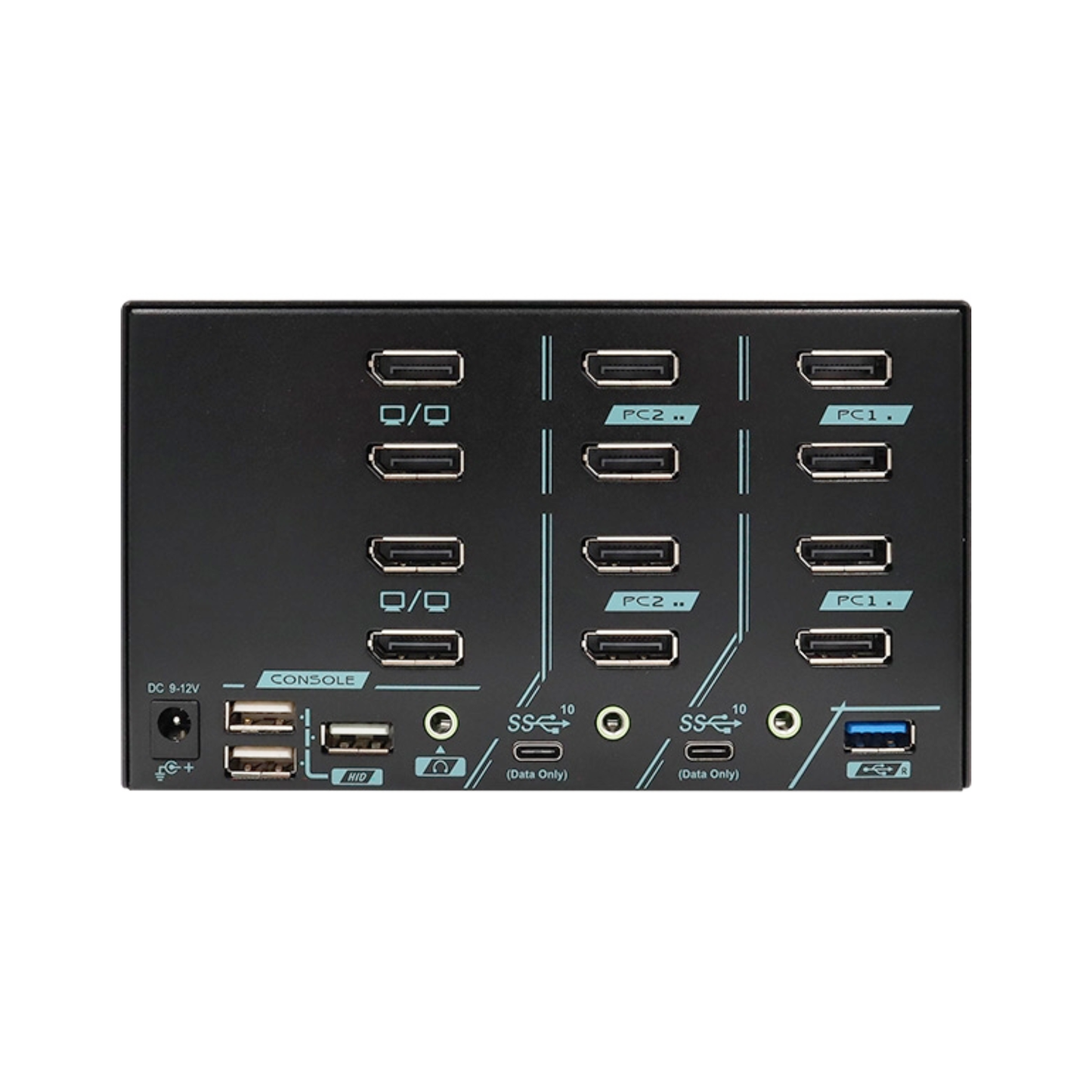 DisplayPort 1.4 KVM - Quad Output - Dual Input